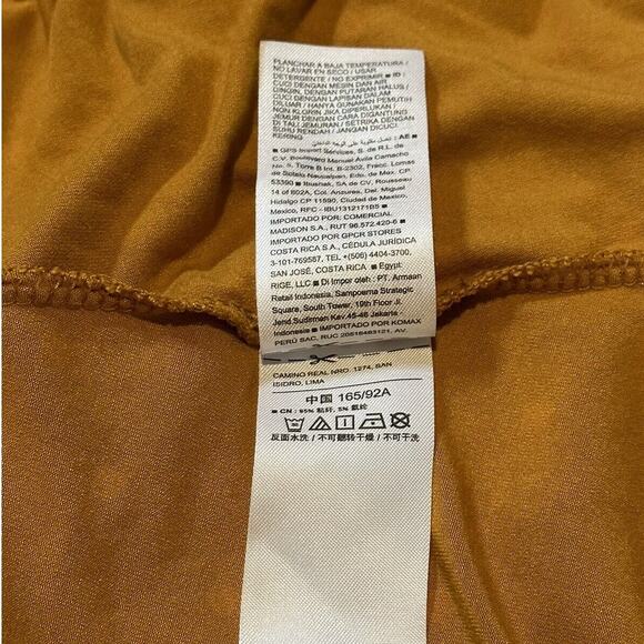 Old Navy Long Sleeve Midi Orange and White Polka Dot Medium Dress Size M - Picture 7 of 8